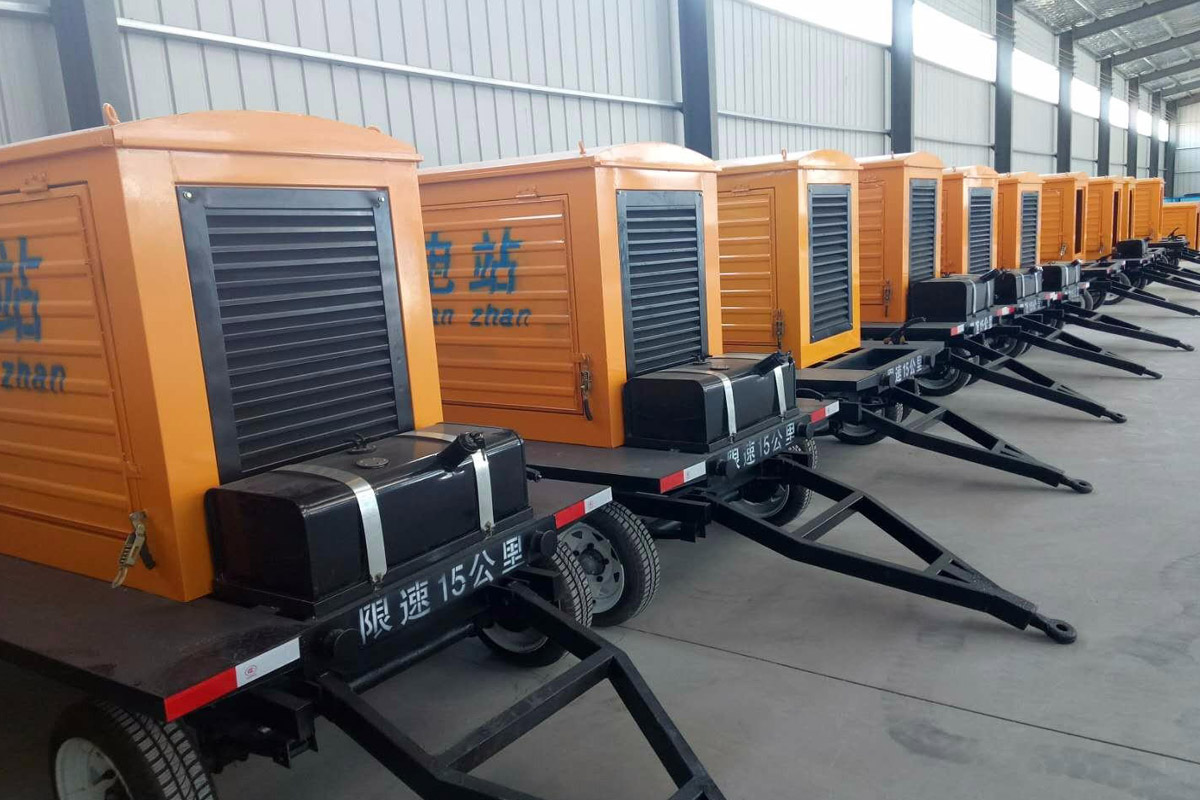 绥中发电机租赁施工现场